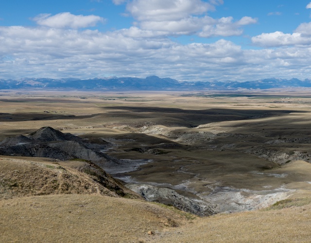 View of the Rocky Mountain Front from US 89