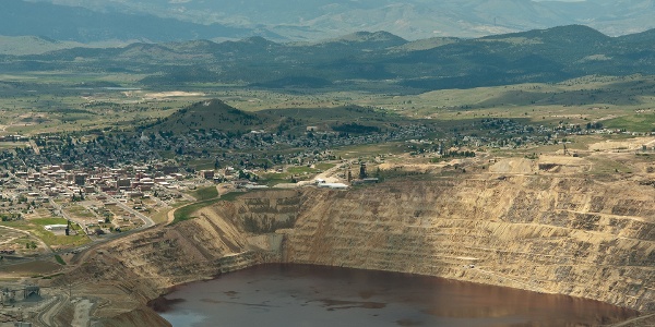 Aerial photo of the Berkley Pit, Butte