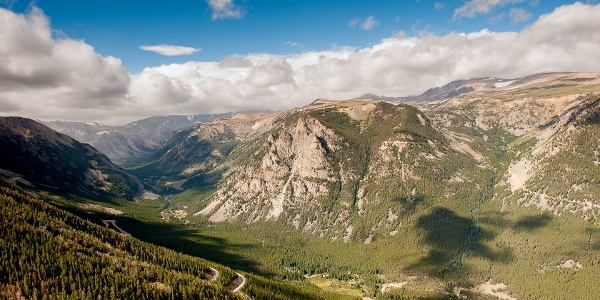 Aerial view of the Beartooth Highway